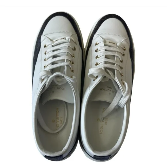 Louis Vuitton White Leather Sneakers - Picture 1 of 11